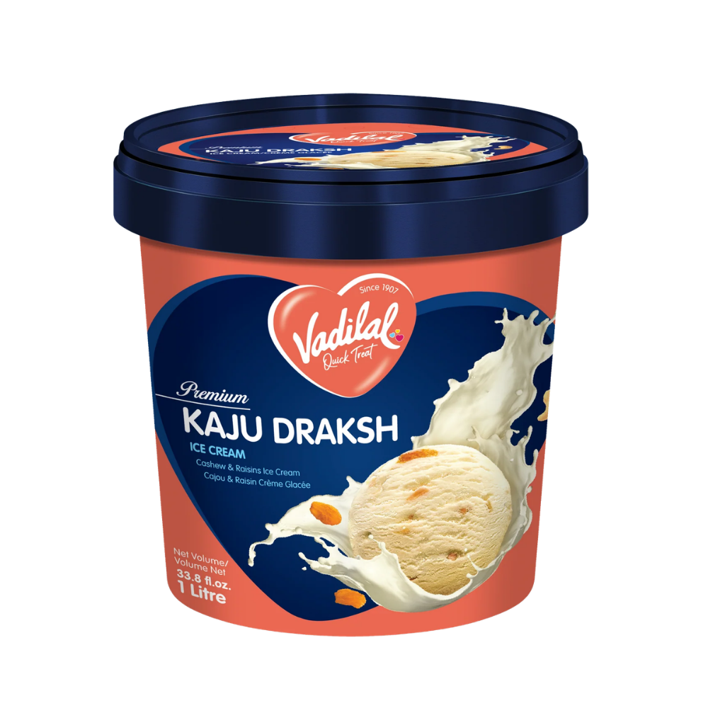 Vadilal Kaju Draksh Icecream 1 ltr buy online USA - 1